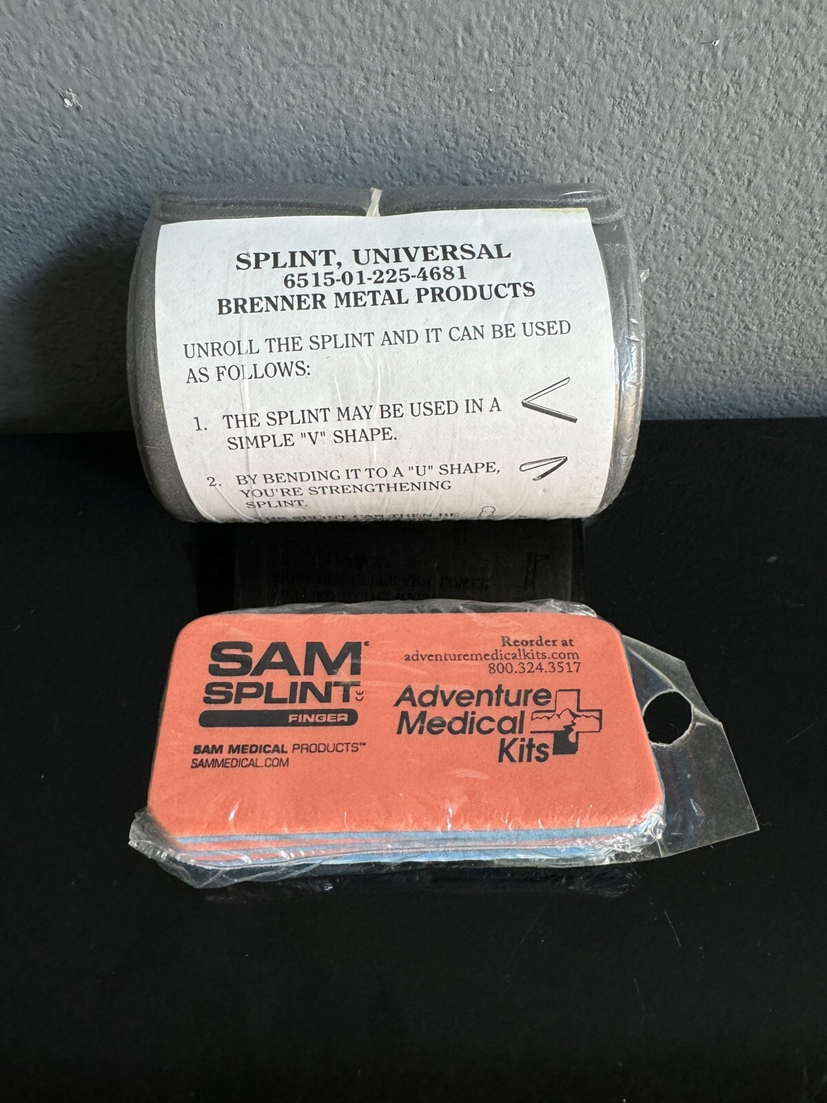 NEW US Army Universal Splint (36″x4.25″) + SAM Finger Splint (3 Pack) – SEALED