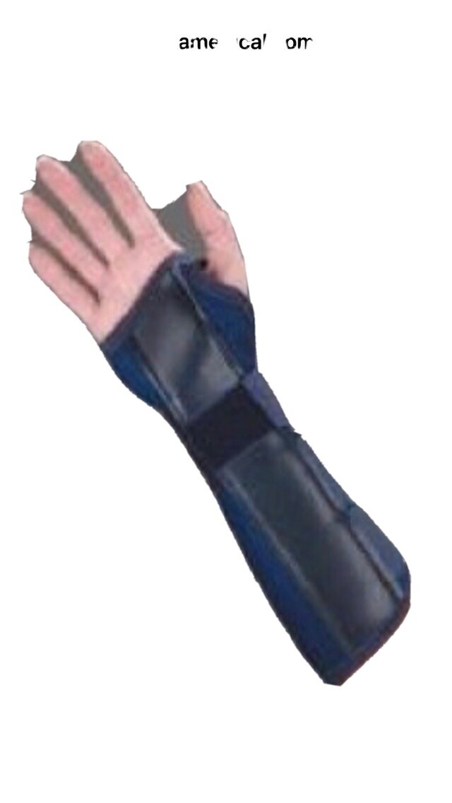 Deroyal Canvas Wrist Forearm Splint, Metal Stays & Straps Left, Medium Premiere