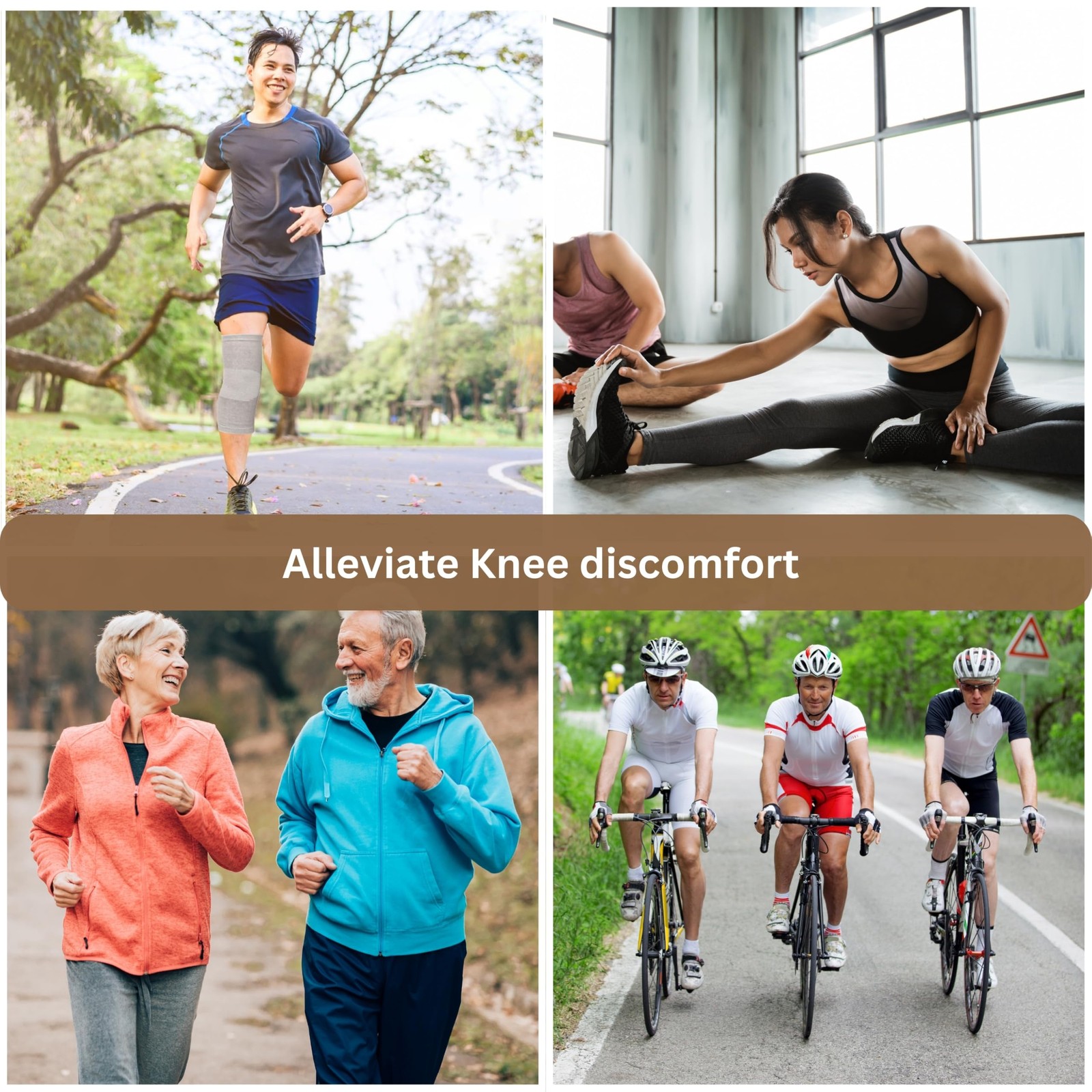 2-Pack Bamboo Knee Compression Sleeve for Men and Women, Compression Knee Sle