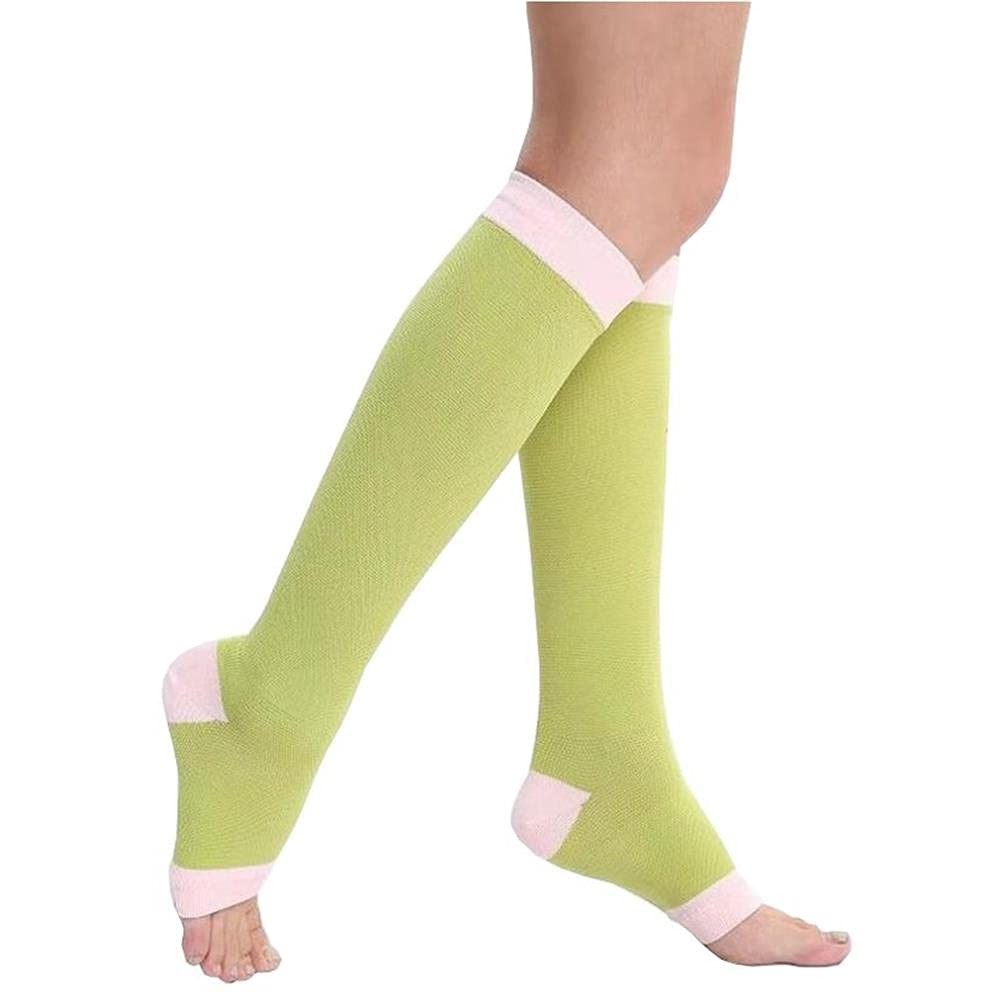 3 Pairs Open Toe Toeless Compression Socks 15-20mmHg Support Stockings