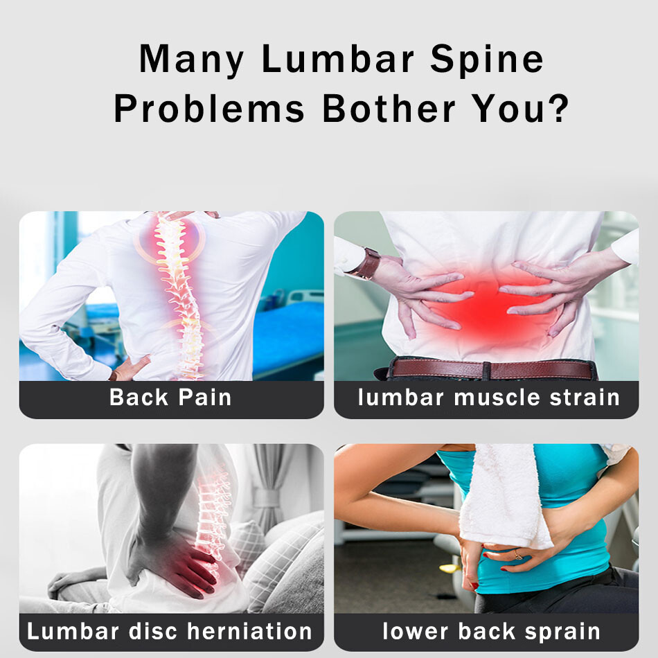 Lower Back Brace Adjustable Lumbar Support Belt Sciatica Pain Relief Women Men