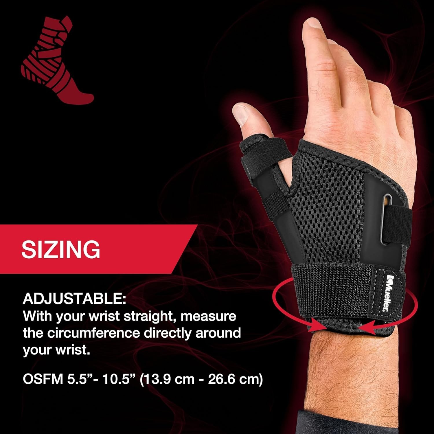 MUELLER Thumb Stabilizer Brace, Spica Splint for Pain Relief & Support