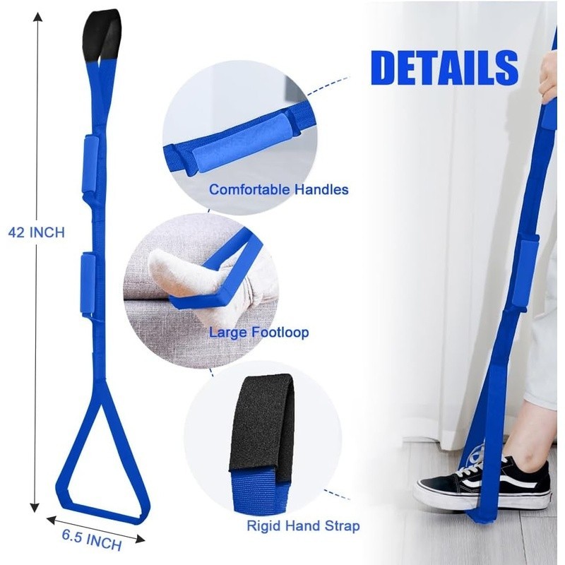 Leg Lifter Strap Hip Replacement Surgery Mobility Aid Ergonomic Design 42 Inch
