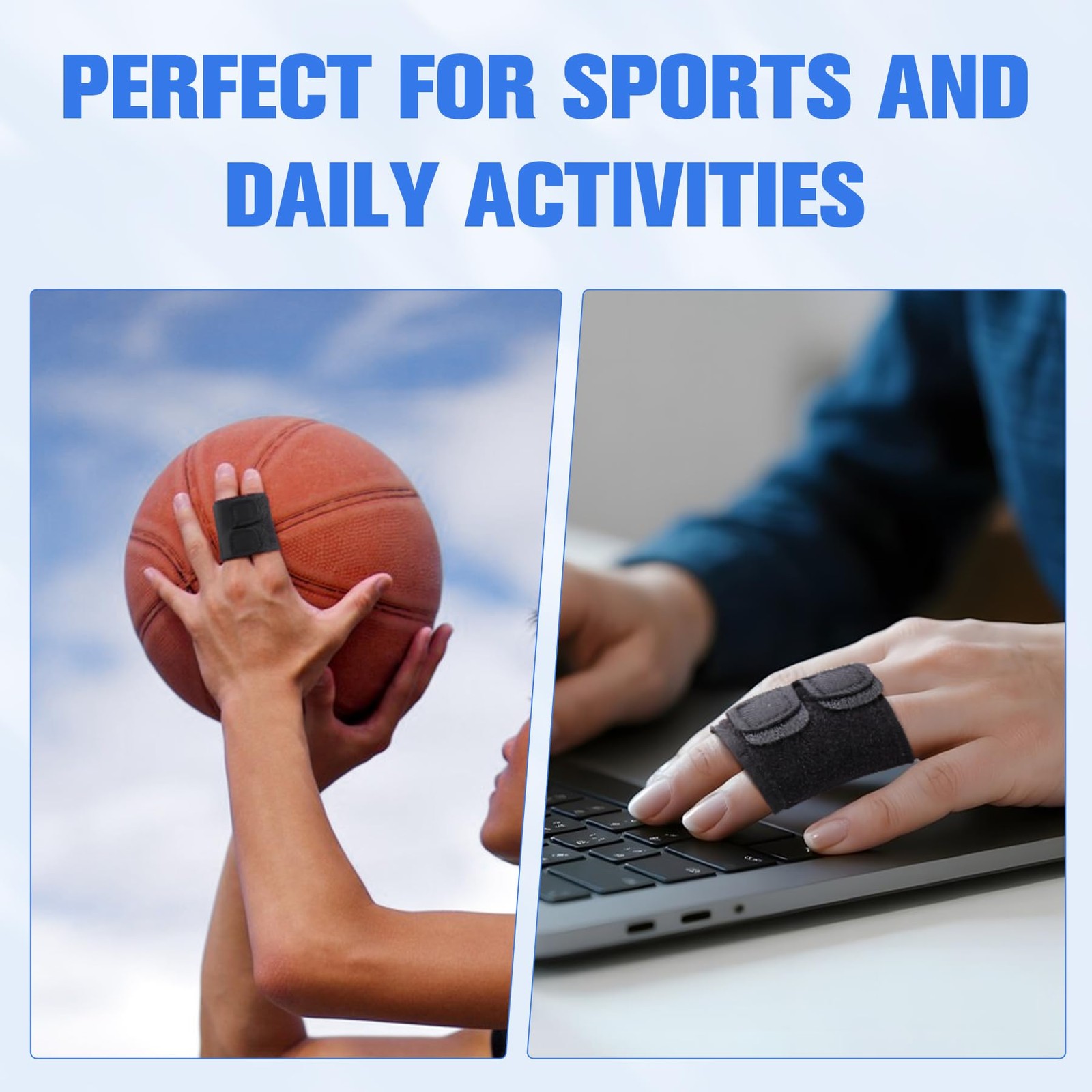 Cozyhealth Two Finger Splint(No Metal Support), Neoprene One Size