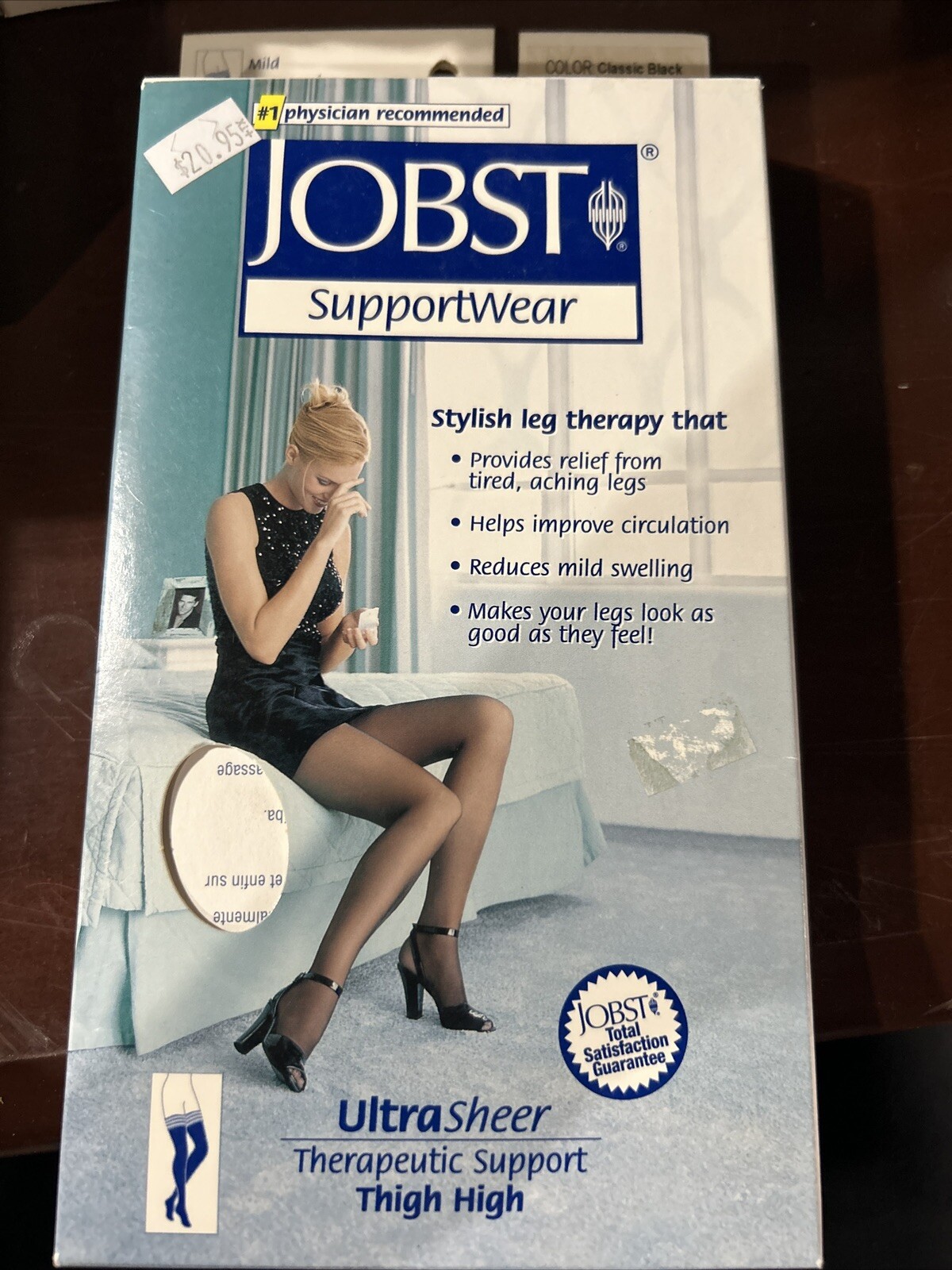 JOBST SupportWear 4.5-6.5 Mild Compression 8-15 mmHg Knee High Black New