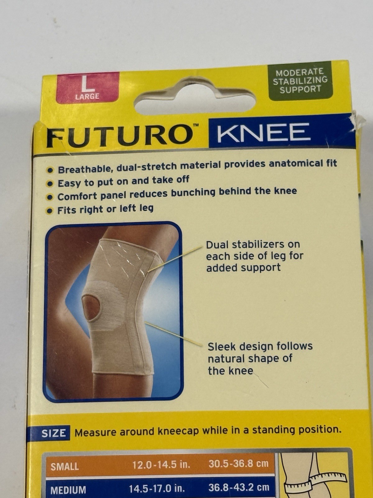Futuro Stabilizing Knee Brace Dual Side Stabilizers L