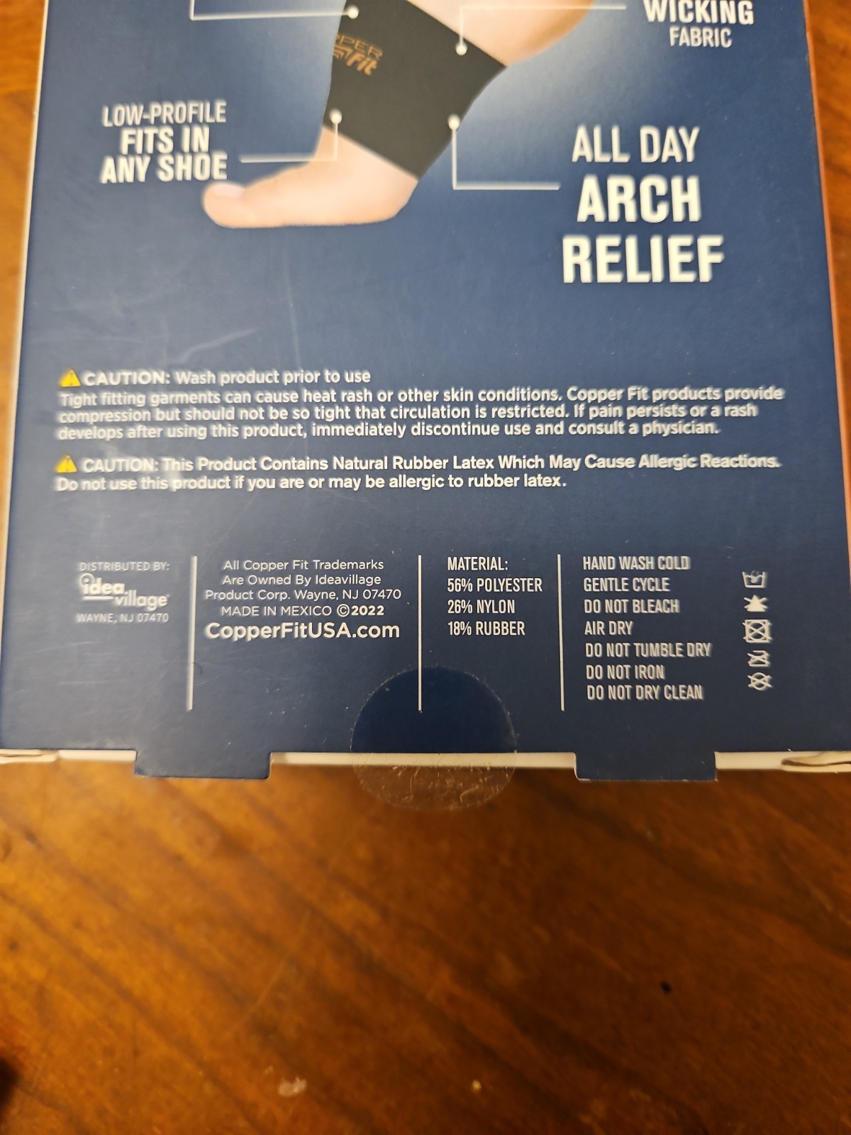 2x COPPER FIT ARCH RELIEF ORTHOTIC SUPPORT Fits Any Shoe ONE SIZE NIB