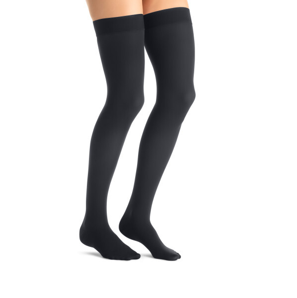 JOBST Women’s Opaque Thigh High Dot 15-20 mmHg Closed Toe