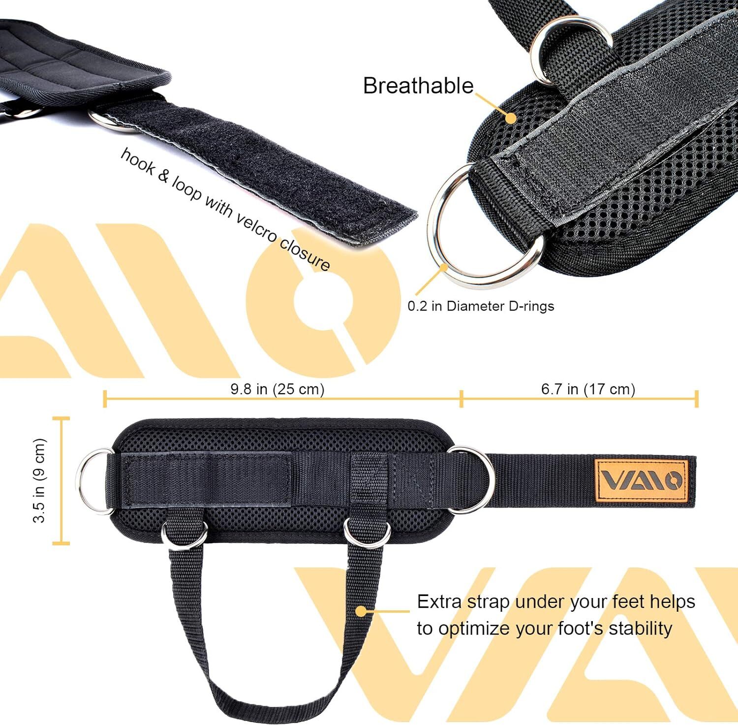 Ankle Straps for Cable Machines,Adjustable Comfort Fit Neoprene, Reinforce Doubl