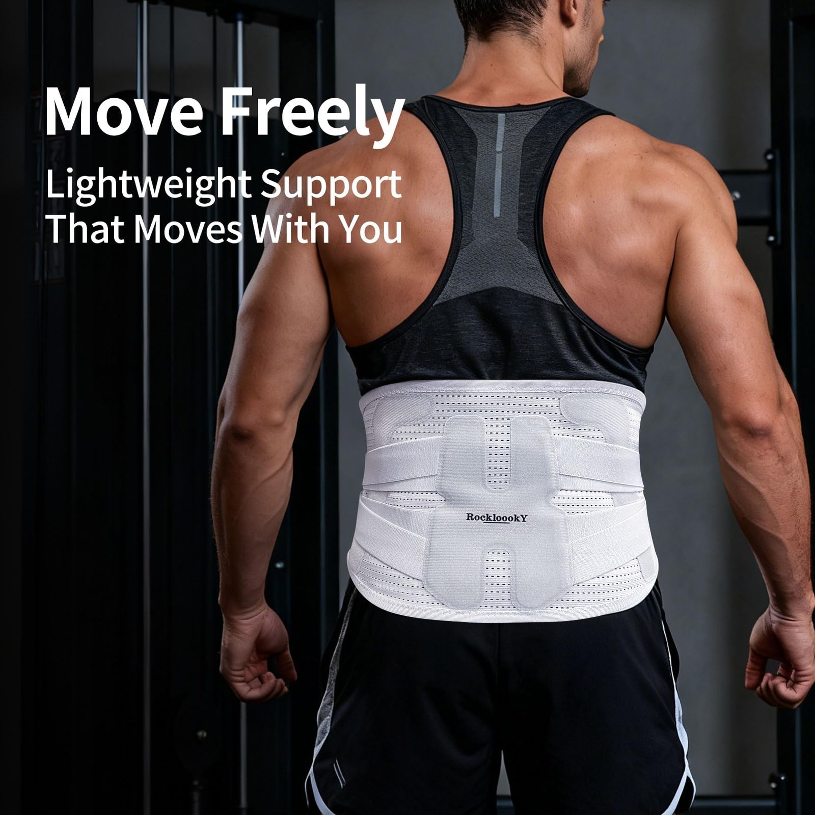 Lower Back Brace for Men, Adjustable Lumbar with Ergonomic Metal Stays for Wo…