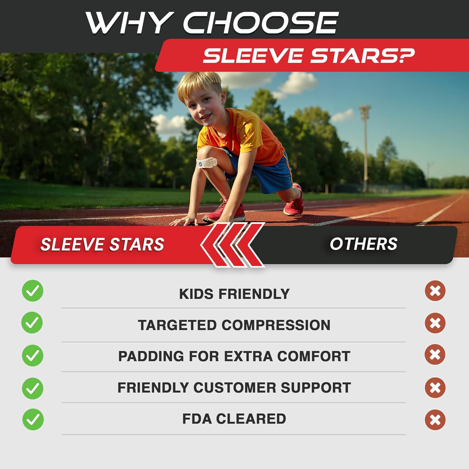 Sleeve Stars Swedish Brand Patellar Tendon Support Strap for Women & Men Effecti