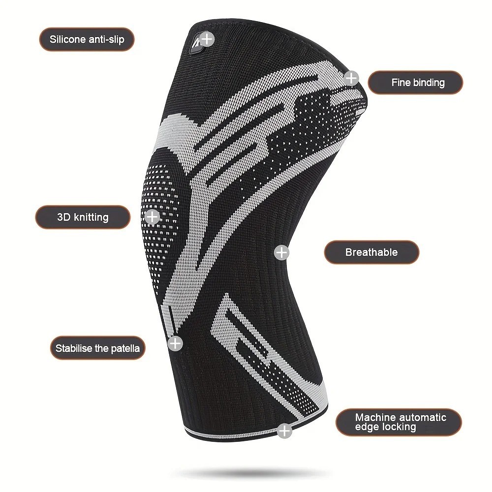 Compression Knee Support Sleeve Elastic Breathable Brace Gym Sports Protector 1P