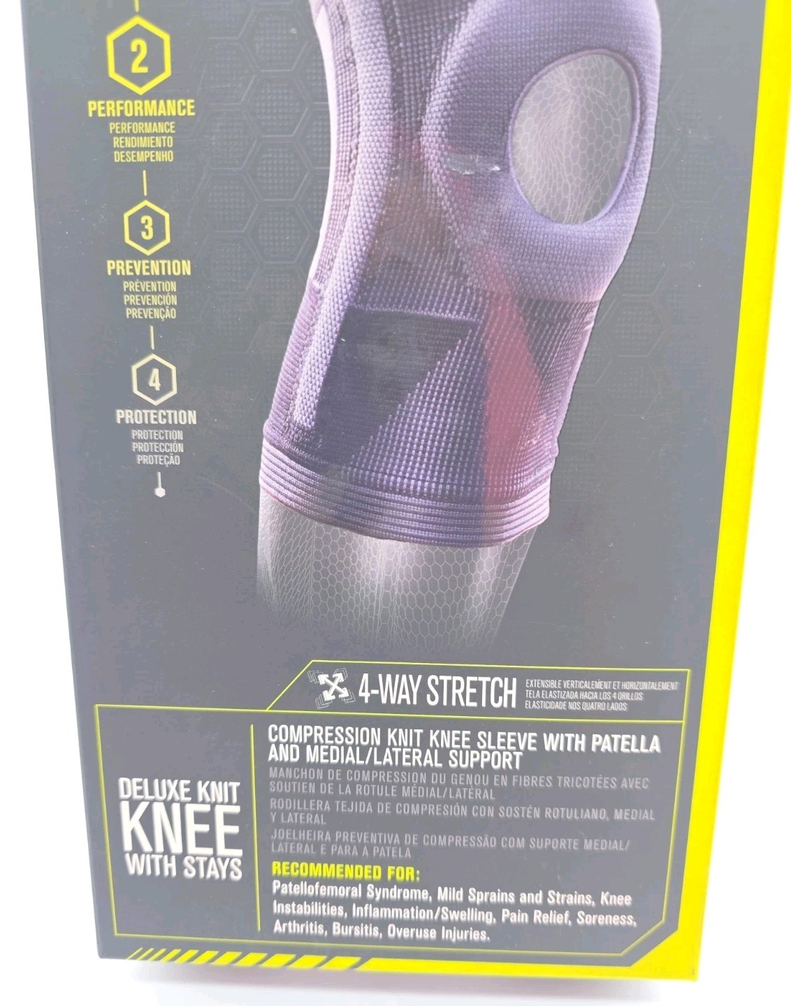 DonJoy Small Compression Knee Sleeve With Stays Performance Deluxe Knit New