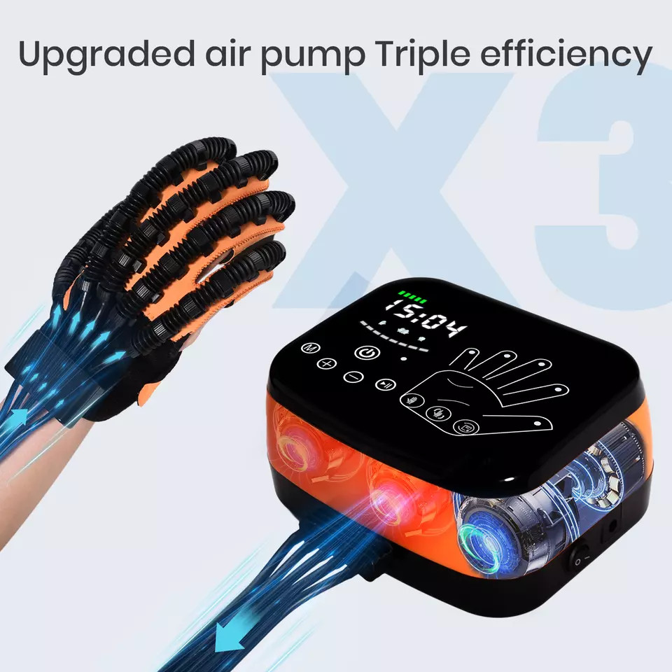 Hand Rehabilitation Robot Glove (LEFT, XL) Upgraded Training Finger Strengthener