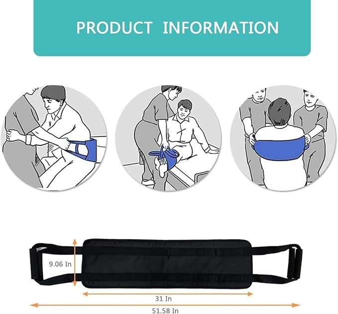 NIHSPRUHAY Mobility Care Bed Transfer Sling for Elderly Patient Safety Aid