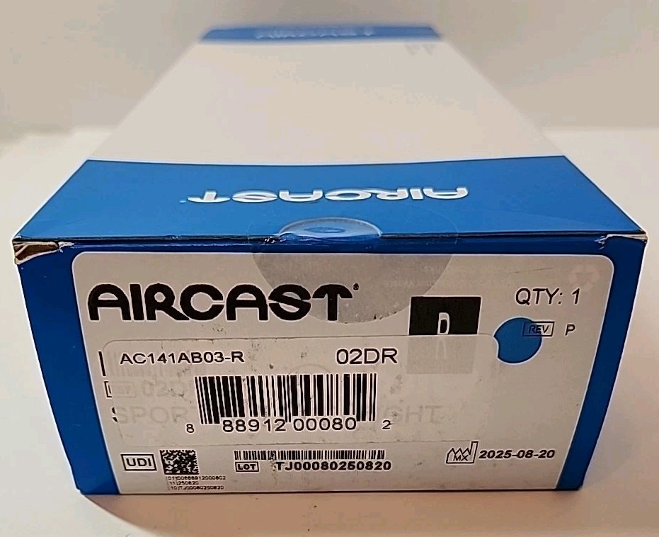 2X Aircast Sport-Stirrup Ankle Brace Right Leg Support White 9” AC141AB03-R NIB