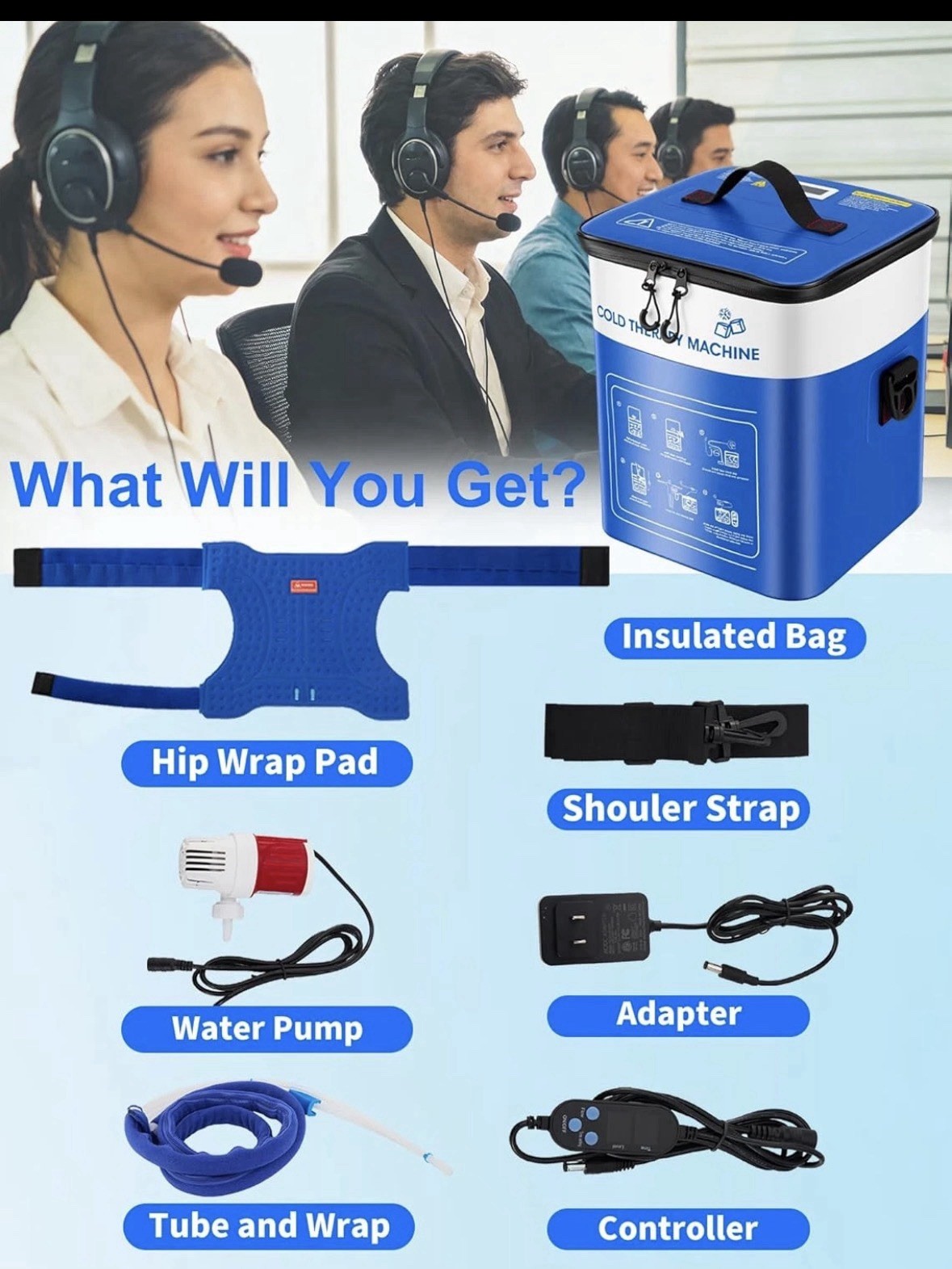 Cold Therapy Machine for Hip after Surgery with Pressure Regulator & Temperature