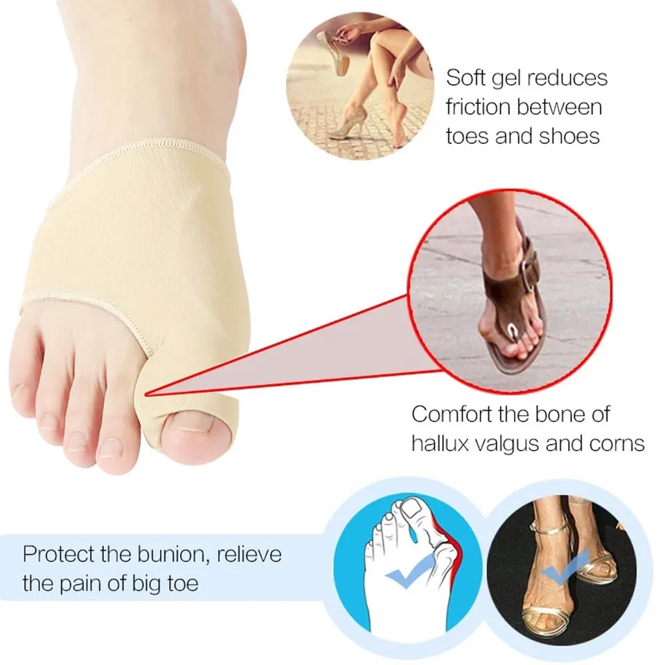 2 Pcs Toe Separator Bunion Corrector Hallux Bone Straightener Pedicure Tools