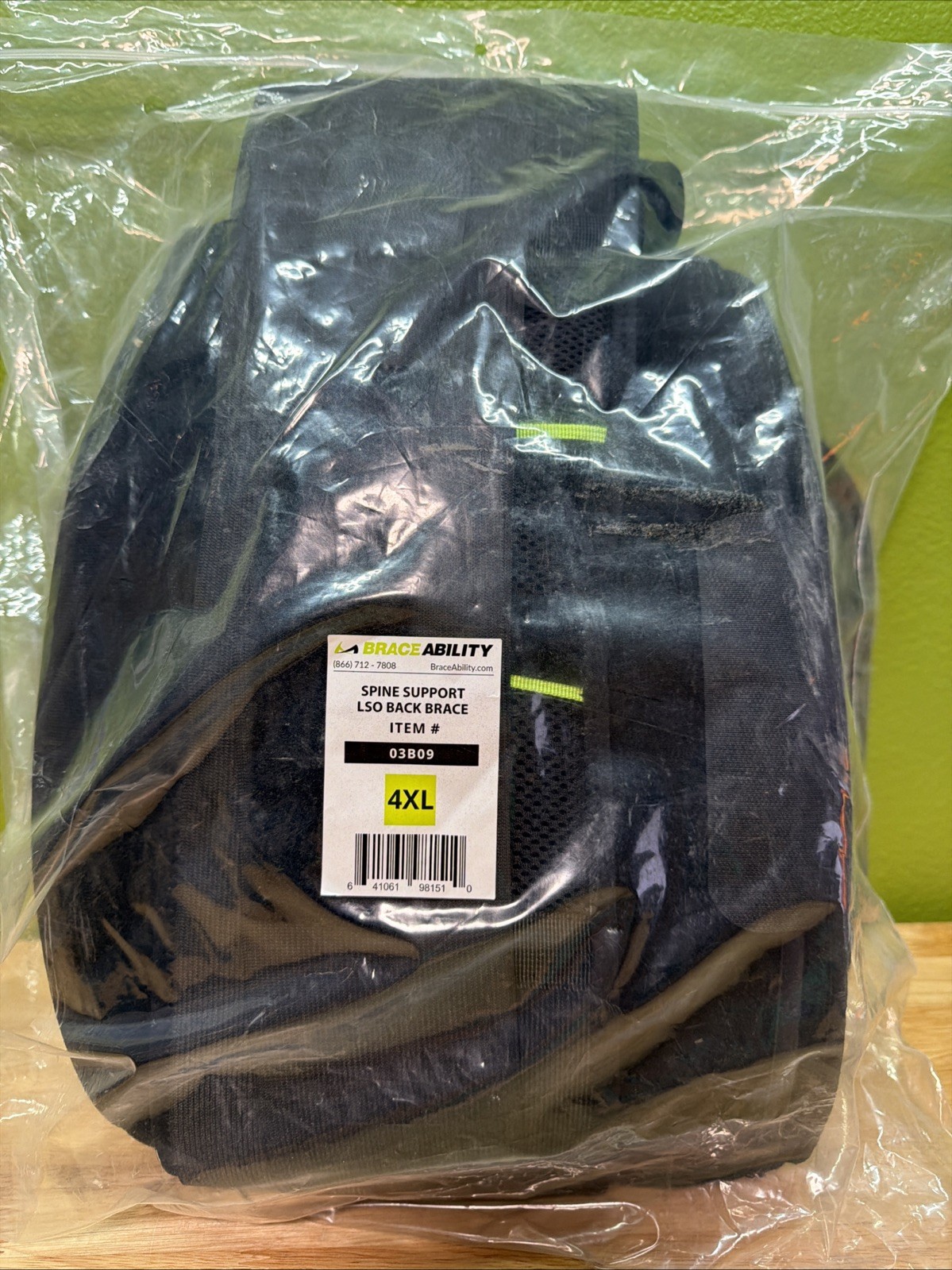 Braceability Spine Support LSO Back Brace 03B09 4XL Herniated Bulging New Sealed