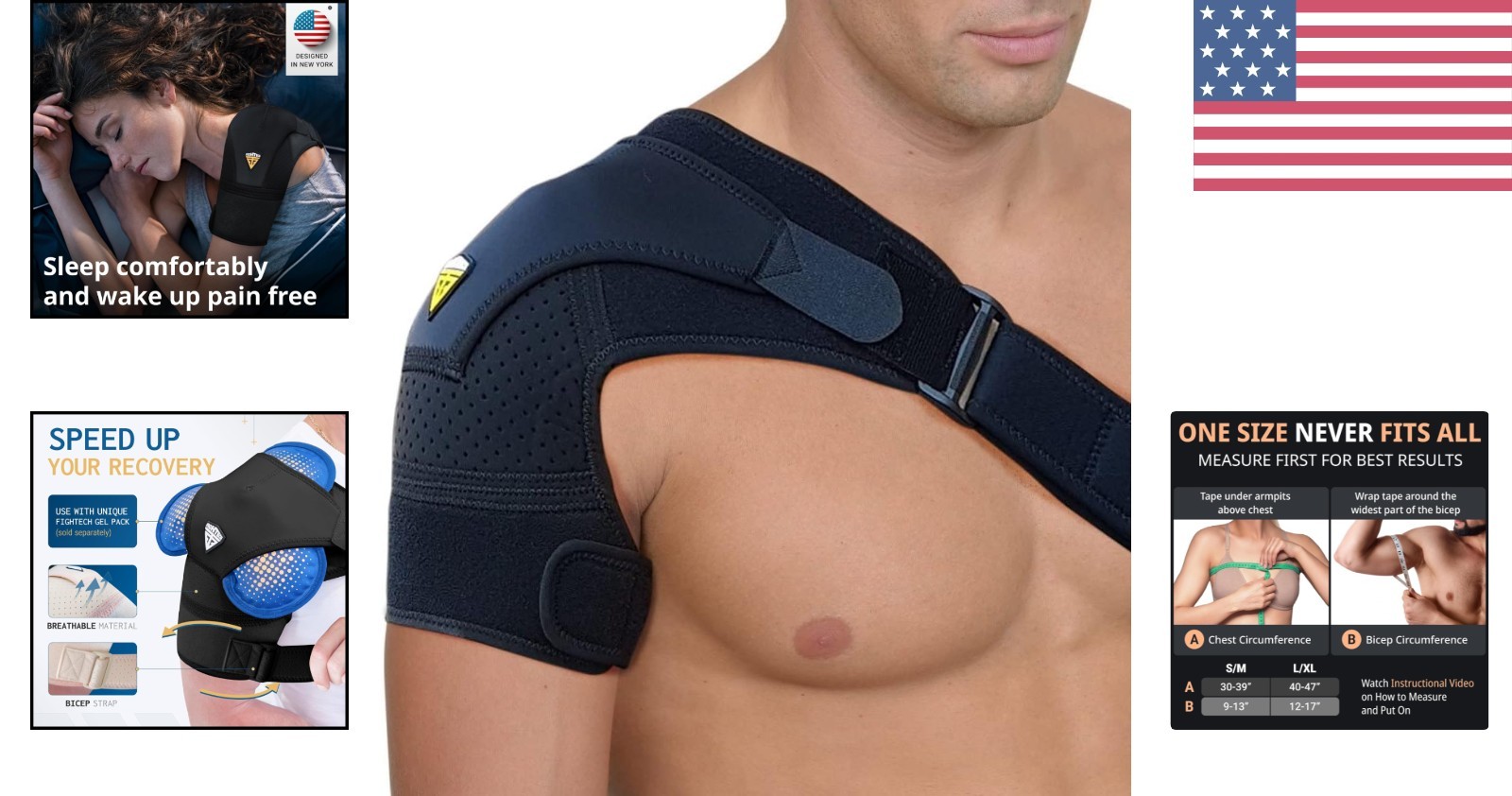 Customizable Shoulder Compression Sleeve – Pain Relief for Torn Rotator Cuff