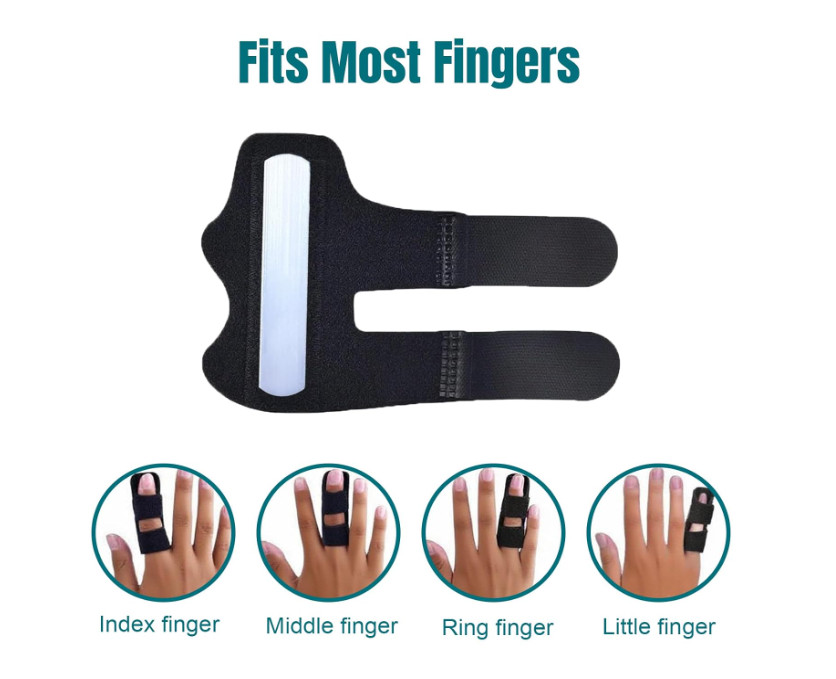 Finger Splint 2Pcs, Trigger Finger Splint Brace for Middle, Index, Ring Fingers