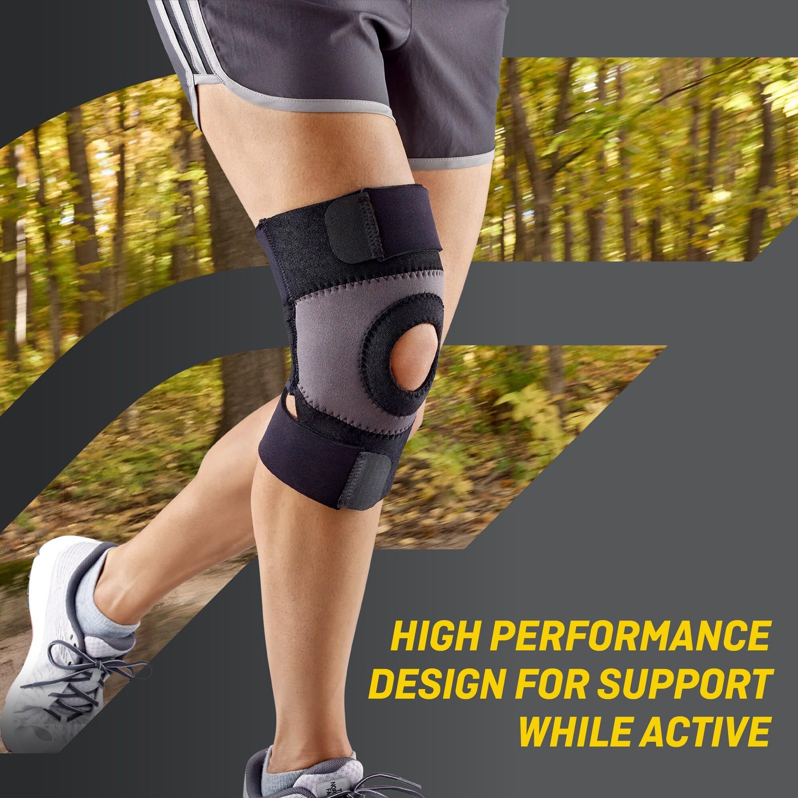 FUTURO Performance Knee Support, Ideal for General Large (Pack of 1), Black