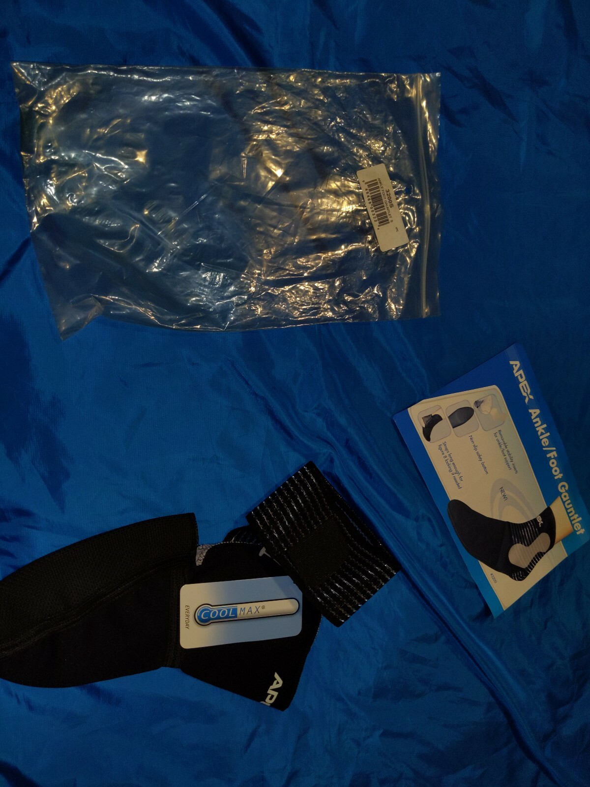 Apex Ankle Foot Gauntlet Stabilizer Wrap w/ Cool Max size Small Non-Slip Wicking