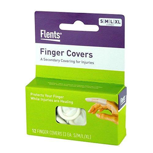 Flents First Aid Finger Covers, 12 Count, Small, Medium, Large, X-Large,