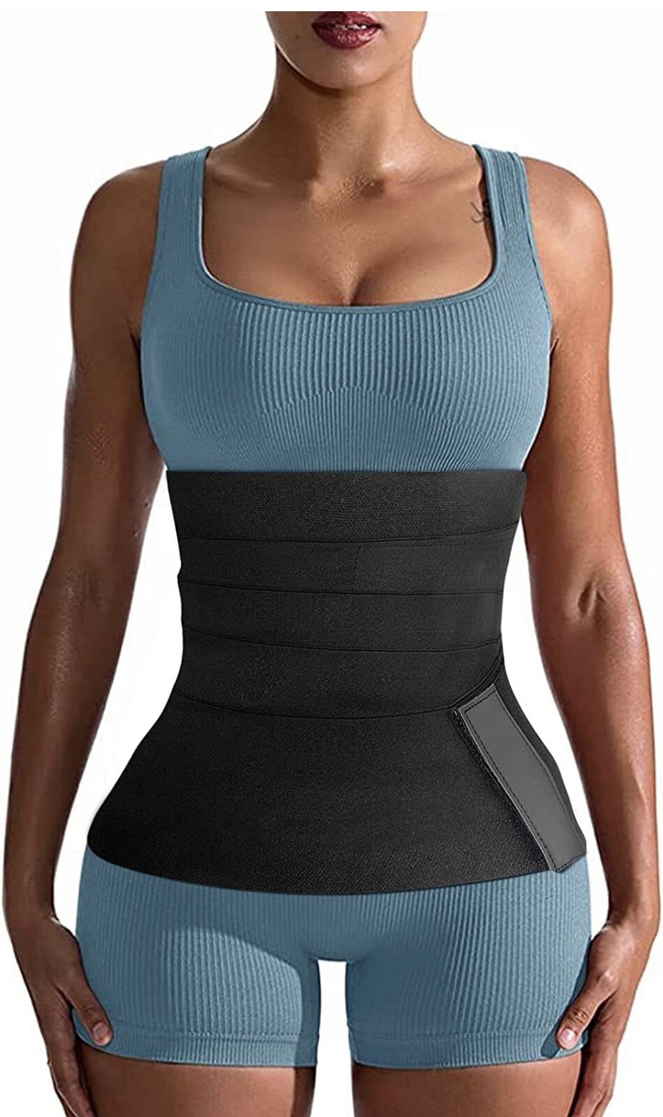 dumoyi waist trimmer Bandage Wrap Tummy Control Waist Back support 3 3/4 width