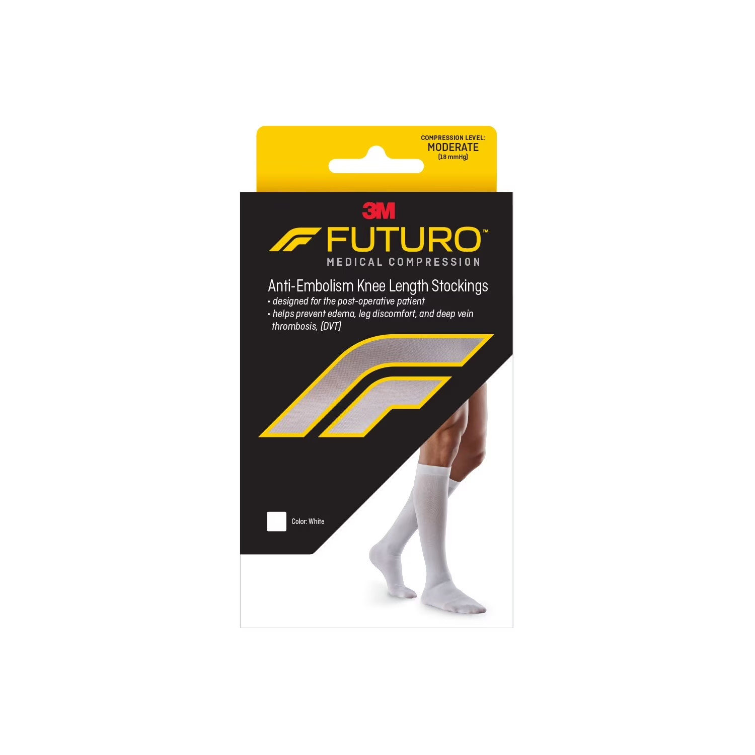 NEW BRAND FUTURO Anti-Embolism Knee Highs, Unisex, Large, Moderate Compression