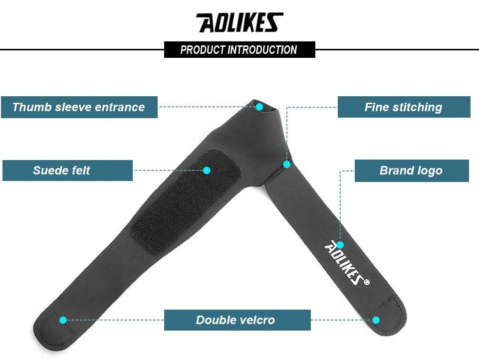 Aolikes 1pcs Wristband Wrist Brace Wrist Support Strap Wristbands Wrap Splint Fr