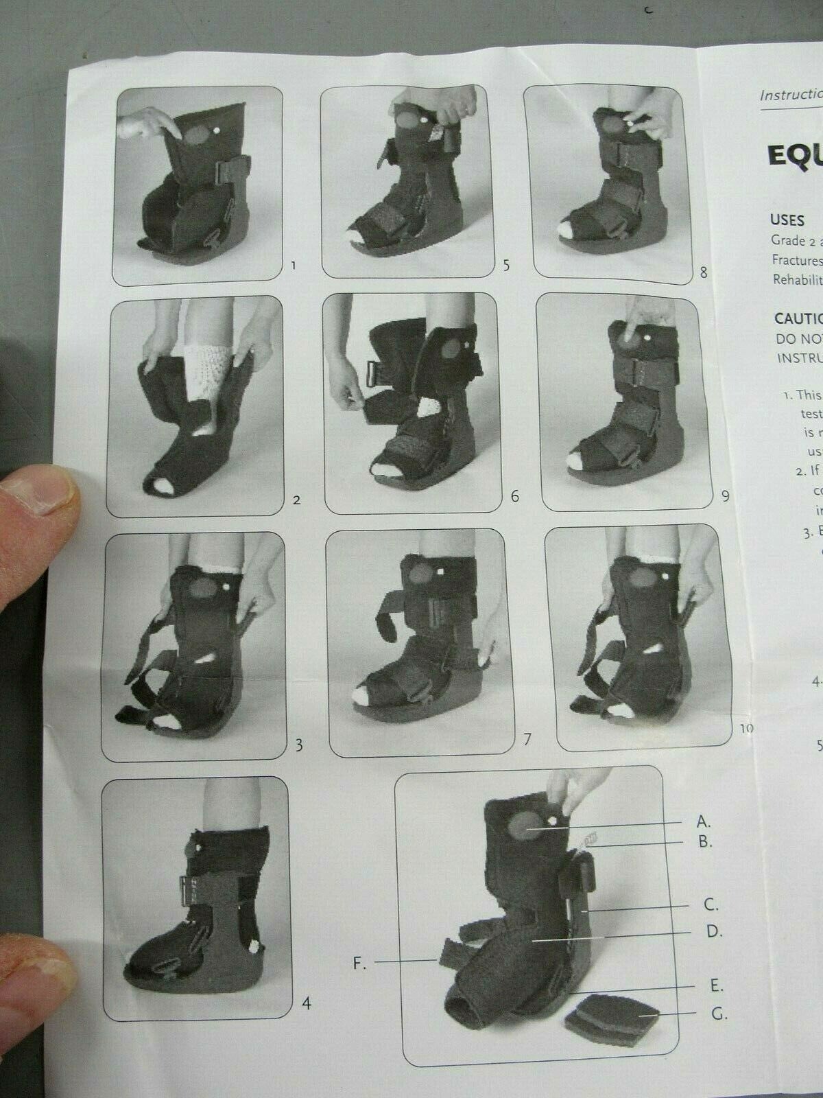 OSSUR ⚕️ LOW WALKER EQUALIZER WALKING ANKLE BRACE BOOT CAST SUPPORT PUMP SMALL