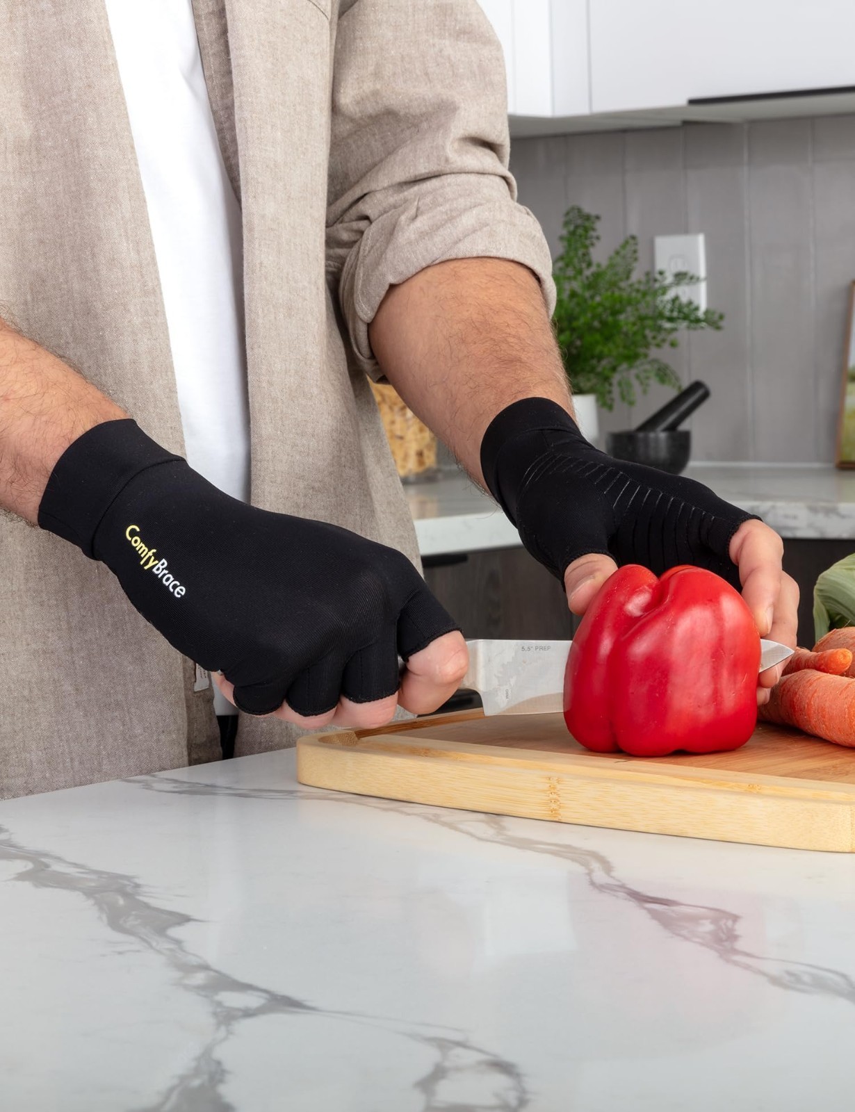 Copper Infused Compression Arthritis Gloves for Hand & Finger Pain Relief, Fits