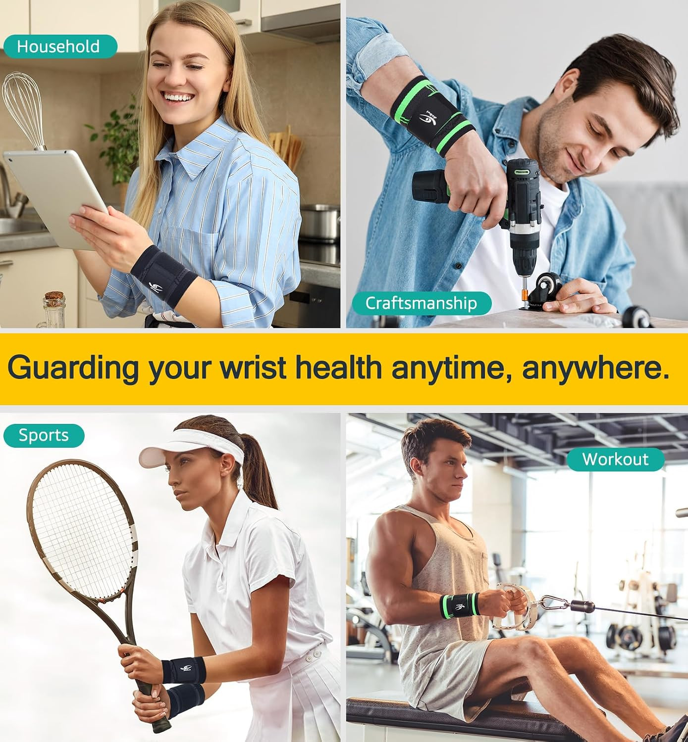 Wrist Brace Wrist Wraps Compression Wrist Strap, Wrist Support for Work Fitness