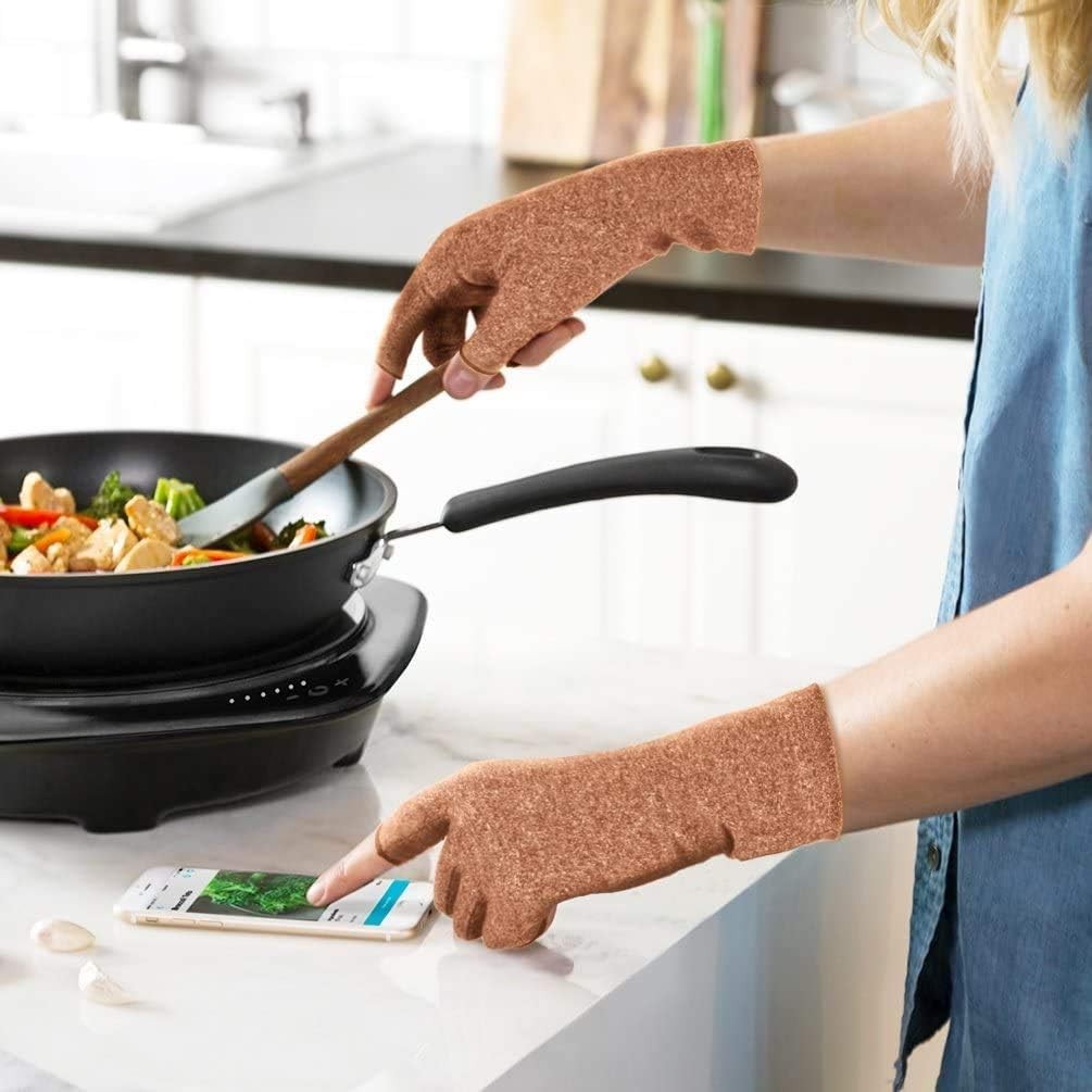 Breathable Fingerless Compression Gloves for Arthritis & Carpal Tunnel Relief