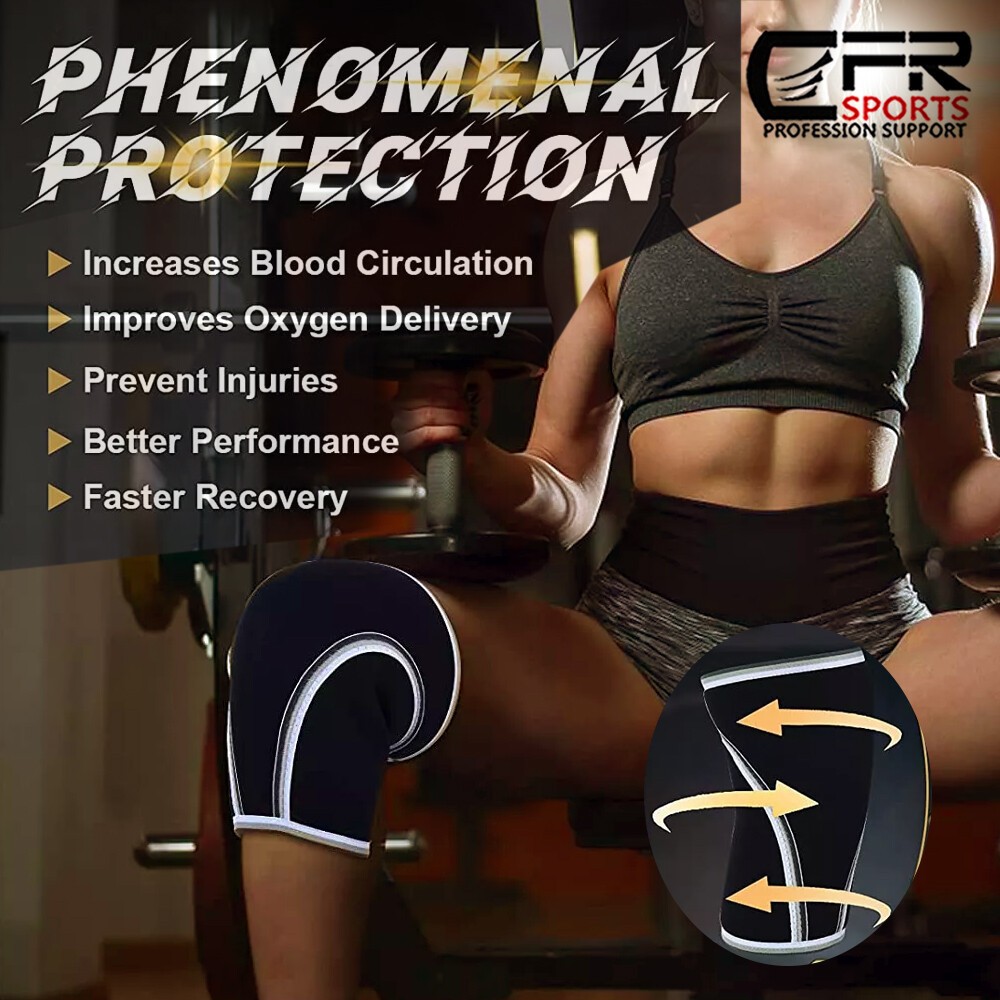 1 Pair Knee Sleeve Compression Brace Support Weight lifting Sport Pain – SMALL