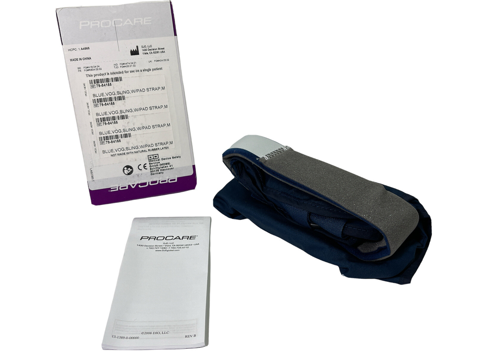 ProCare 79-84155 Blue Vogue Medium Arm Sling 8” Envelope Size Depth, 15” Length