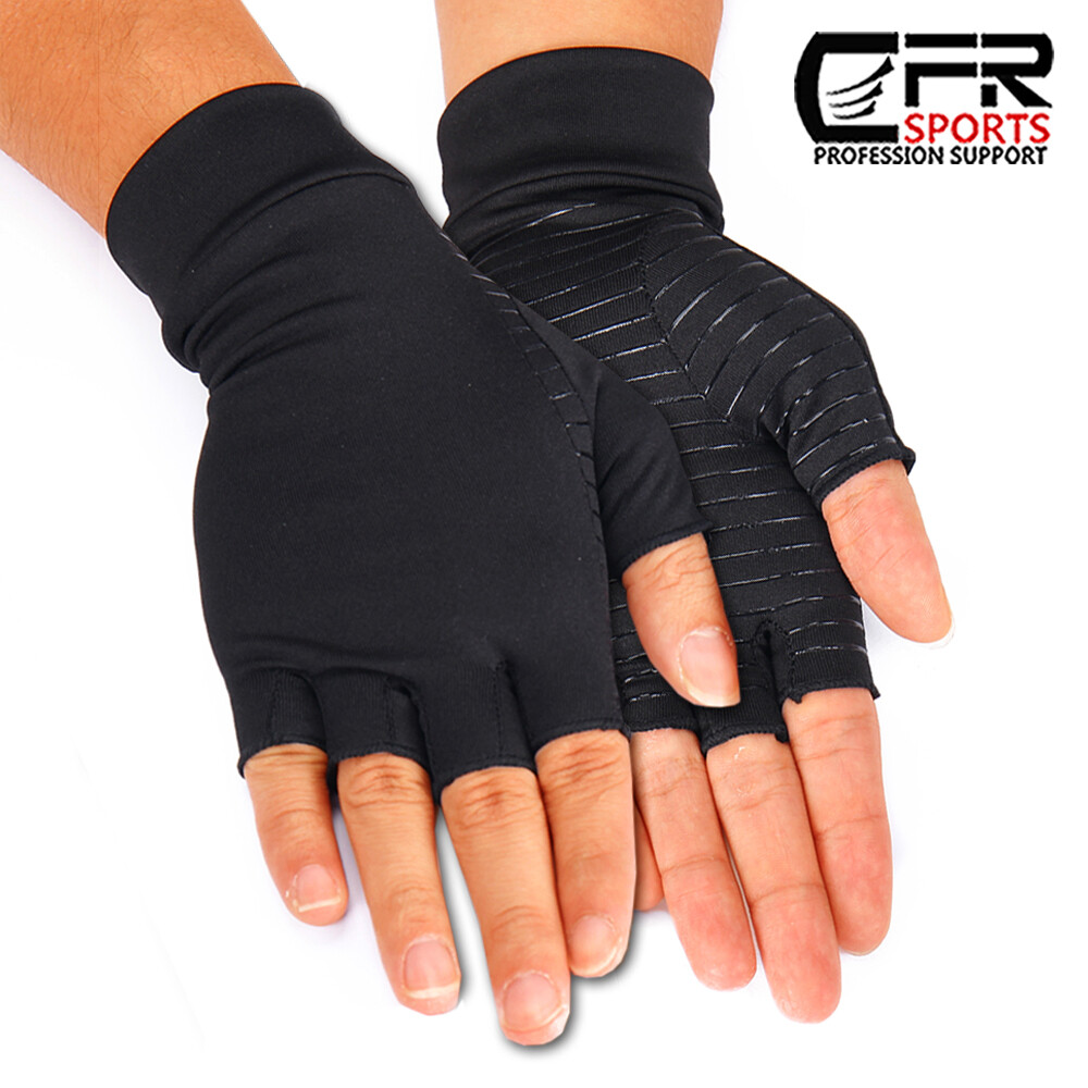 Copper Arthritis Compression Gloves Hand Support Pain Relief Joint Self Care