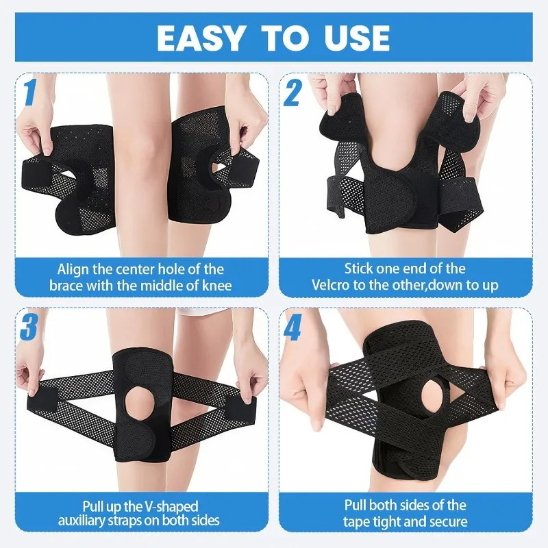 1PCS for Men&Women Elastic Sports Kneepad Four Generations Joint Support Pressur
