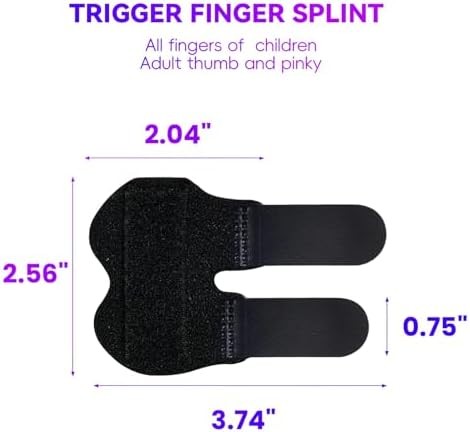2 PCS Small Finger Splint, Adjustable Trigger Finger Splint, Straightener for Br