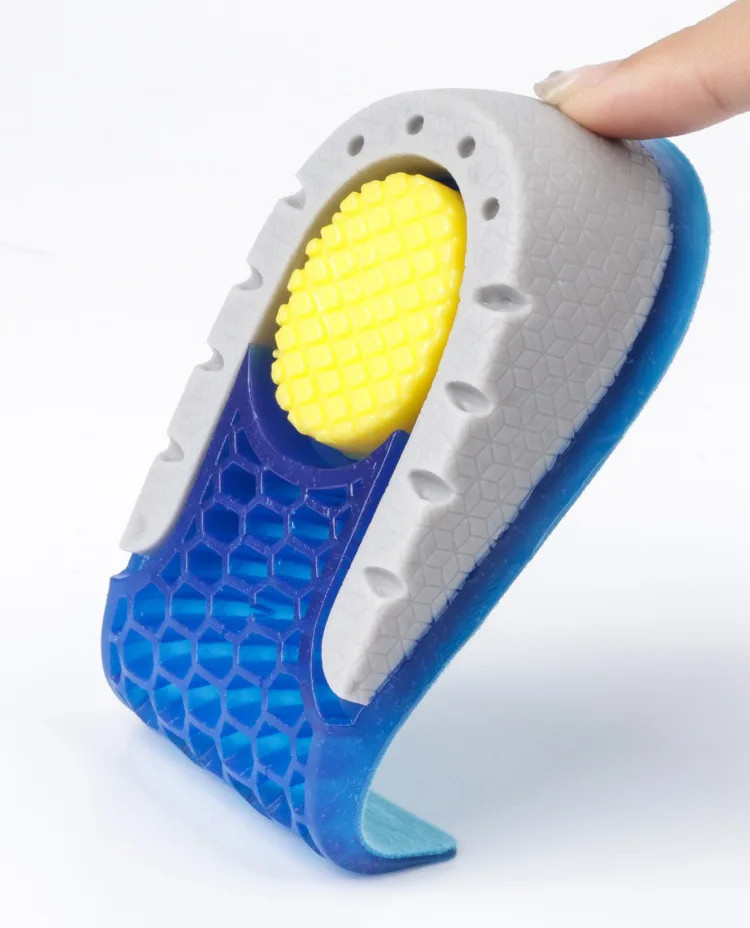 Heightening half cushion invisible honeycomb elastic heightening insole silicone