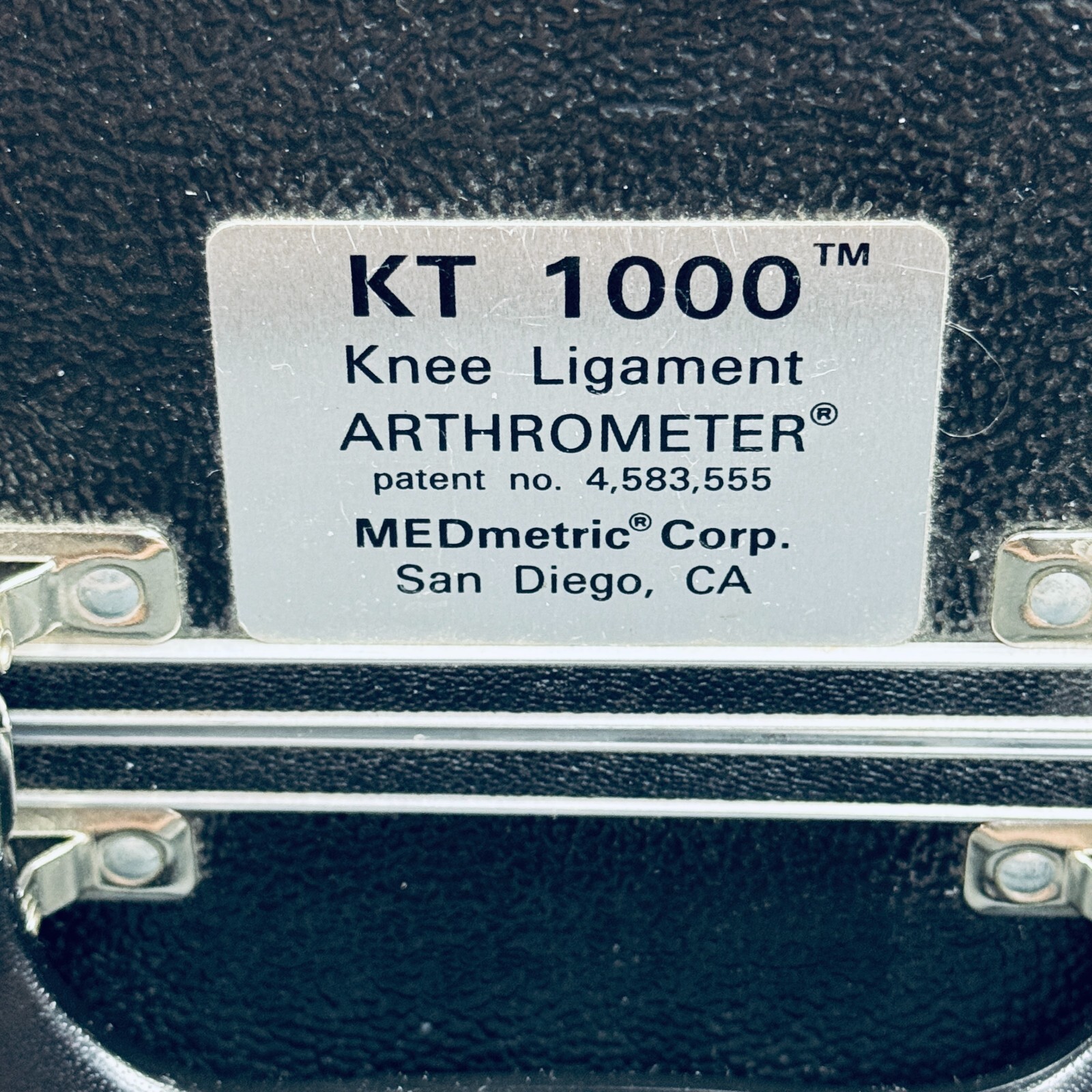 KT 1000 Knee Ligament Arthrometer ACL Joint Laxity MEDmetric Corp KT2582-3T