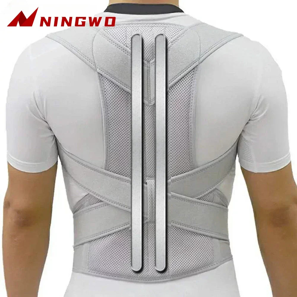 Adjustable Posture Corrector Low Back Support Shoulder Brace Belt for Men Women