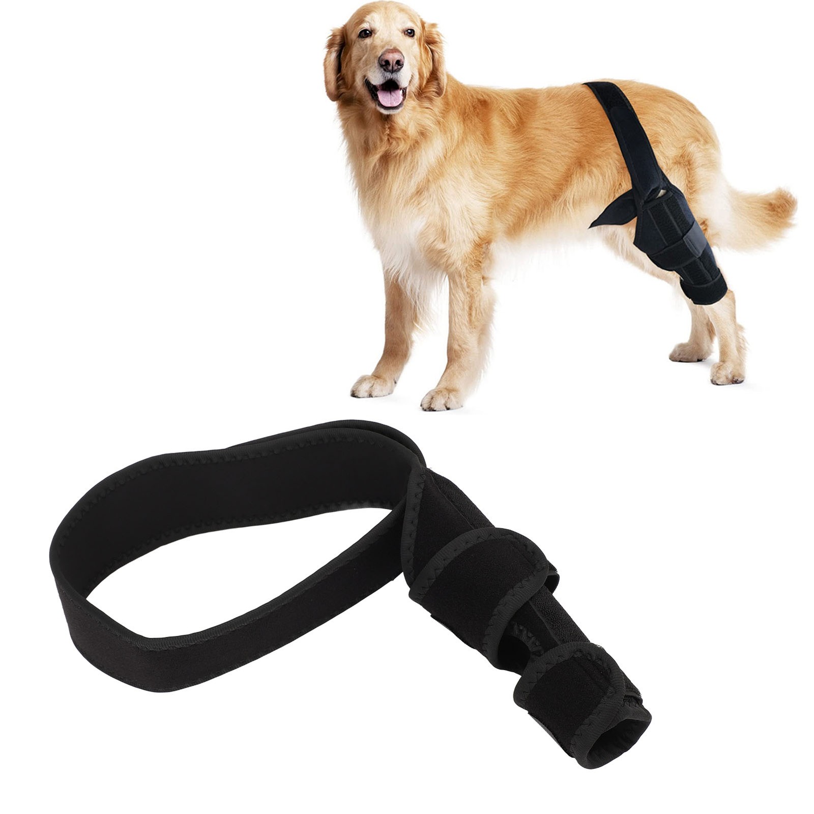 Dog Knee Brace Adjustable Back Strap Dog Hind Leg ACL Brace For CCL