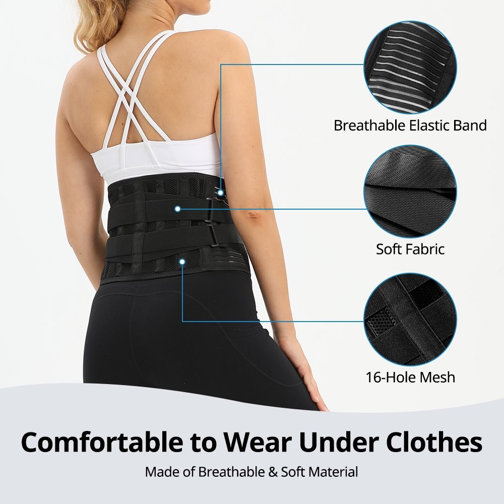 Adjustable Lumbar Support Lower Waist Back Belt Brace Pain Relief For Men Women