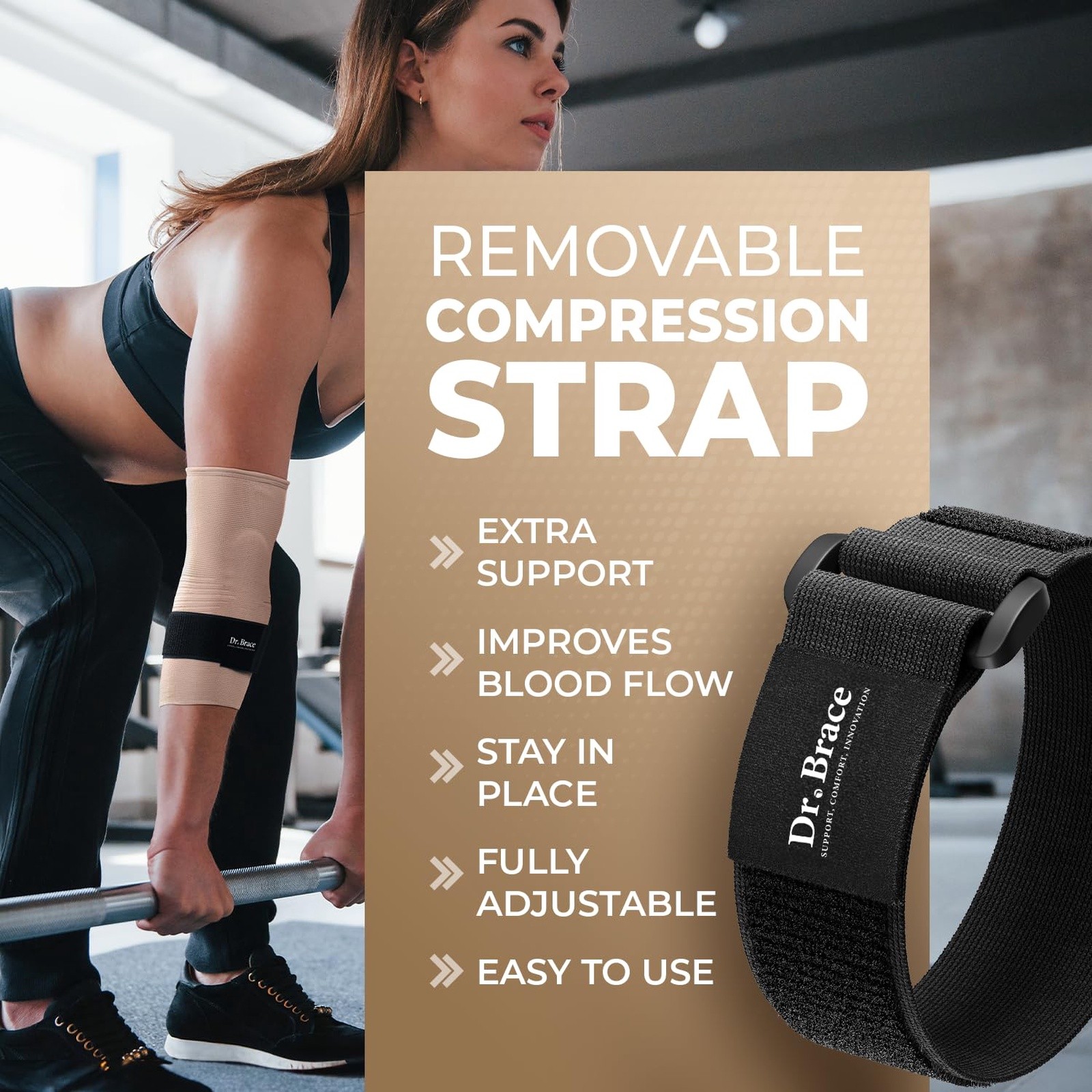 DR. BRACE Elite Elbow Brace X-Large Nude