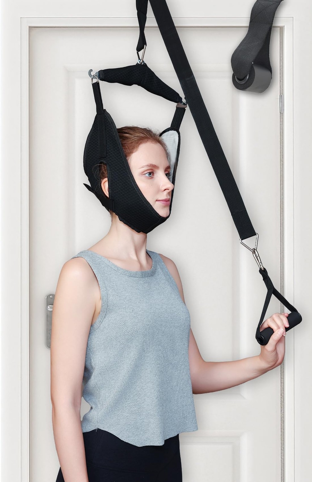 Cervical Neck Traction Device Over the Door – Hanging Neck Stretcher for Cerv…