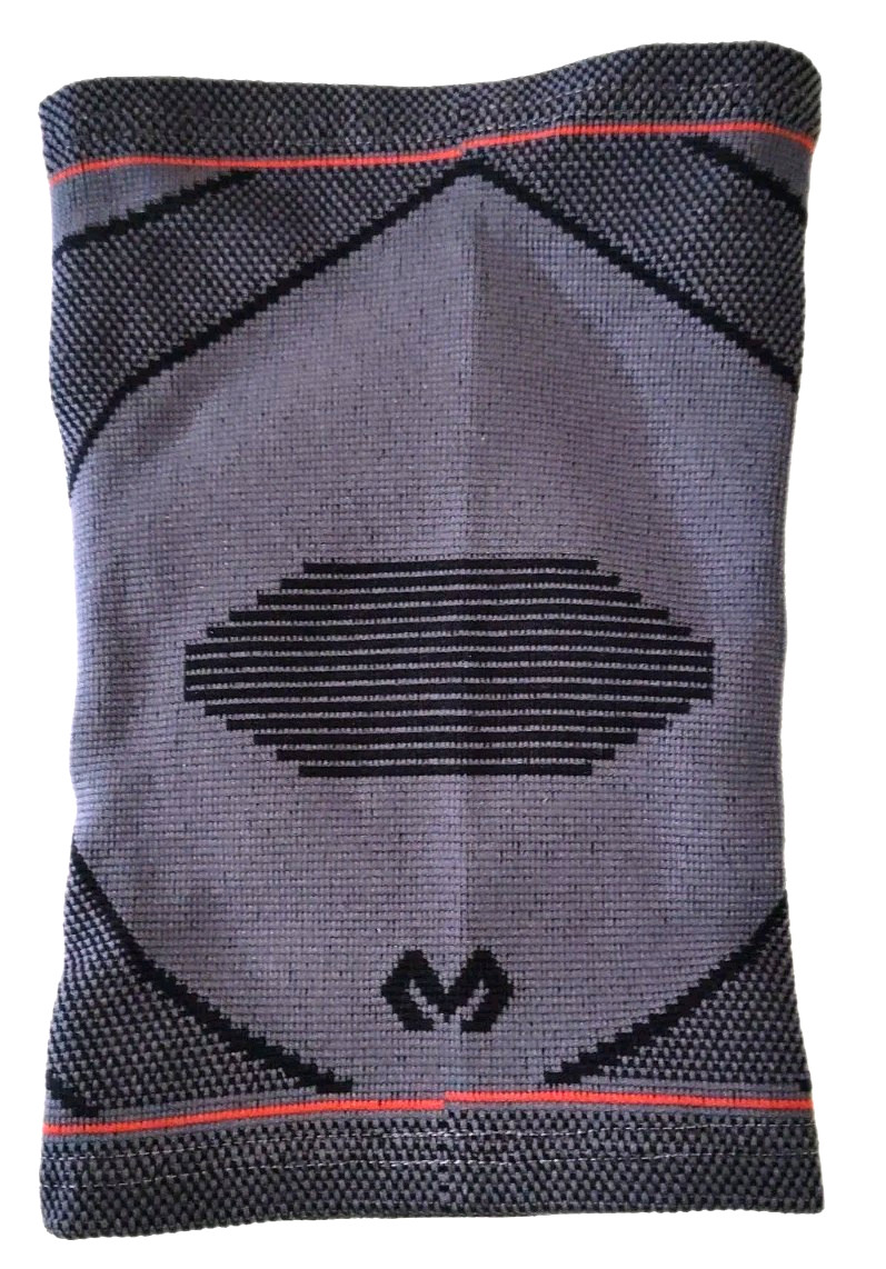 McDavid Sz L/XL Sport Compression Knit Knee Sleeve with Gel Buttress Unisex Gray