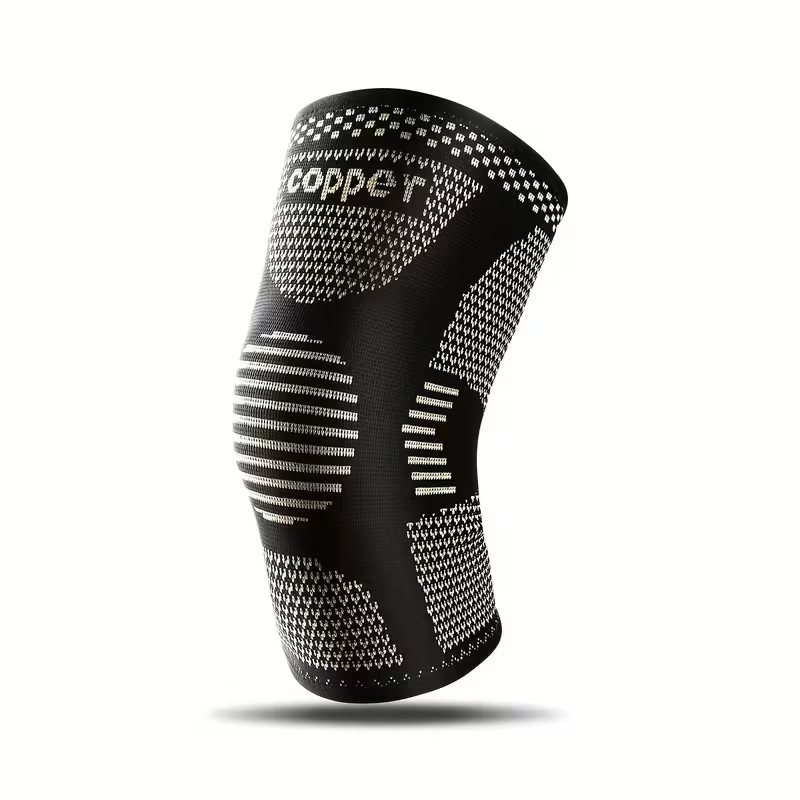1 Fiber Knitted Knee Pad, Elastic Pressure Knee Pad Sleeve for Men And Women XL