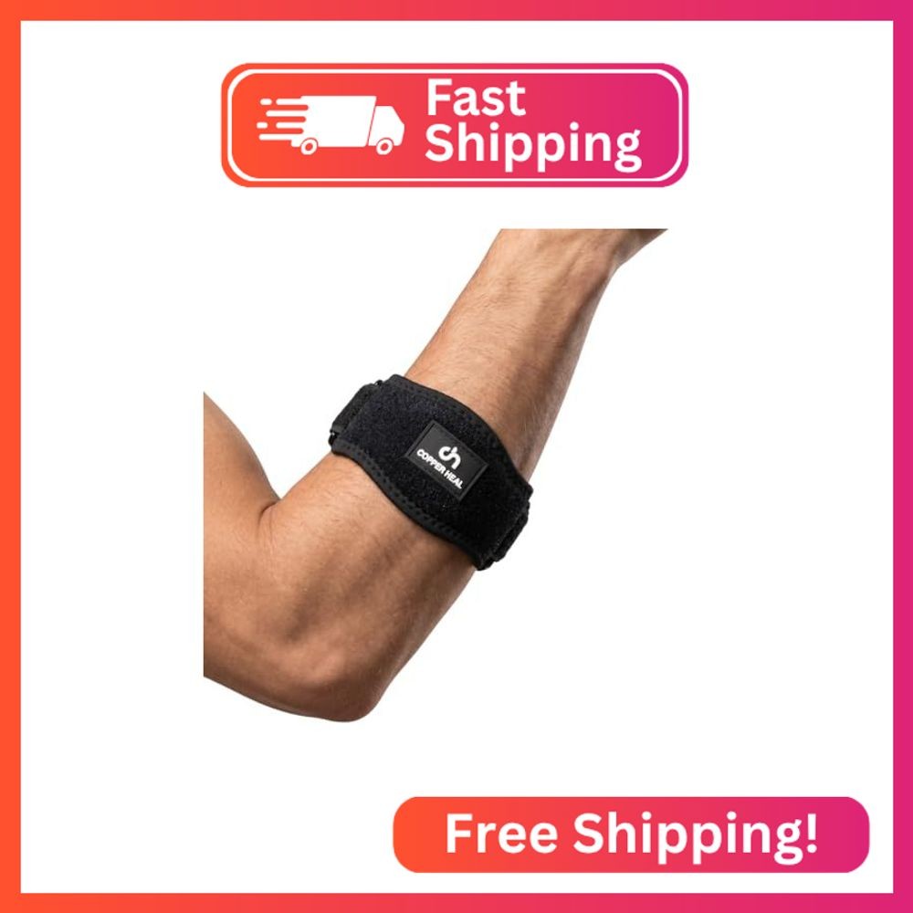 COPPER HEAL Elbow Brace (PAIR) – ADJUSTABLE Support Tennis Elbow or Lateral Epic